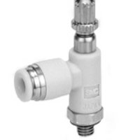 Drosselrückschlagventil mit Steckverbindung, für ø2 Schlauch, Serie AS#02