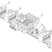 Einzelventil Rohrversion Kassettentyp SY3#60/SY5#60